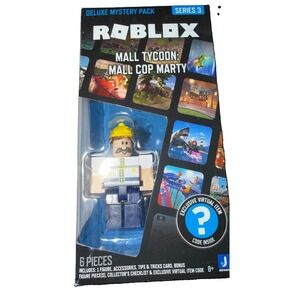 Roblox Deluxe Mystery Pack Series 3 Mall Tycoon Mall Cop Marty Figure New Box